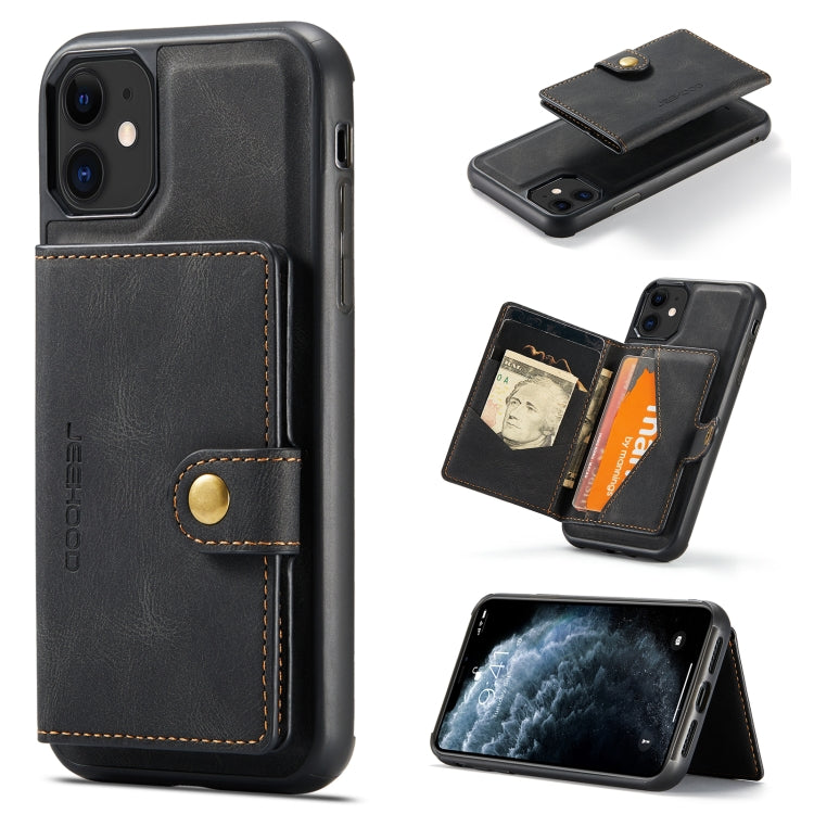 JEEHOOD Retro Magnetic Detachable Protective Case with Wallet & Card Slot & Holder, For iPhone XS Max, For iPhone 11 Pro, For iPhone 11, For iPhone 11 Pro Max JEEHOOD Retro Magnetic Detachable Protective Case with Wallet & Card Slot & Holder, For iPhone XS Max, For iPhone 11 Pro, For iPhone 11, For iPhone 11 Pro Max