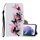 Colored Drawing Pattern Horizontal Flip Leather Case with Holder & Card Slots & Wallet & Lanyard