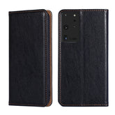 PU + TPU Gloss Oil Solid Color Magnetic Horizontal Flip Leather Case with Holder & Card Slot & Wallet, For Samsung Galaxy S21 Ultra 5G