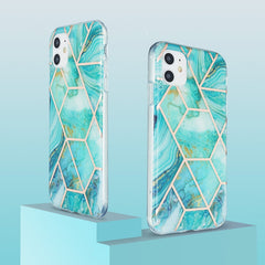 3D Electroplating Marble Pattern TPU Protective Case, For iPhone 11, For iPhone 11 Pro, For iPhone 11 Pro Max, For iPhone 12 mini
