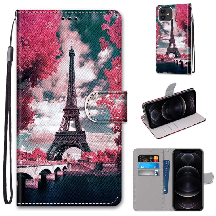 Coloured Drawing Cross Texture Horizontal Flip PU Leather Case with Holder & Card Slots & Wallet & Lanyard, For iPhone 12 / 12 Pro Coloured Drawing Cross Texture Horizontal Flip PU Leather Case with Holder & Card Slots & Wallet & Lanyard, For iPhone 12 / 12 Pro