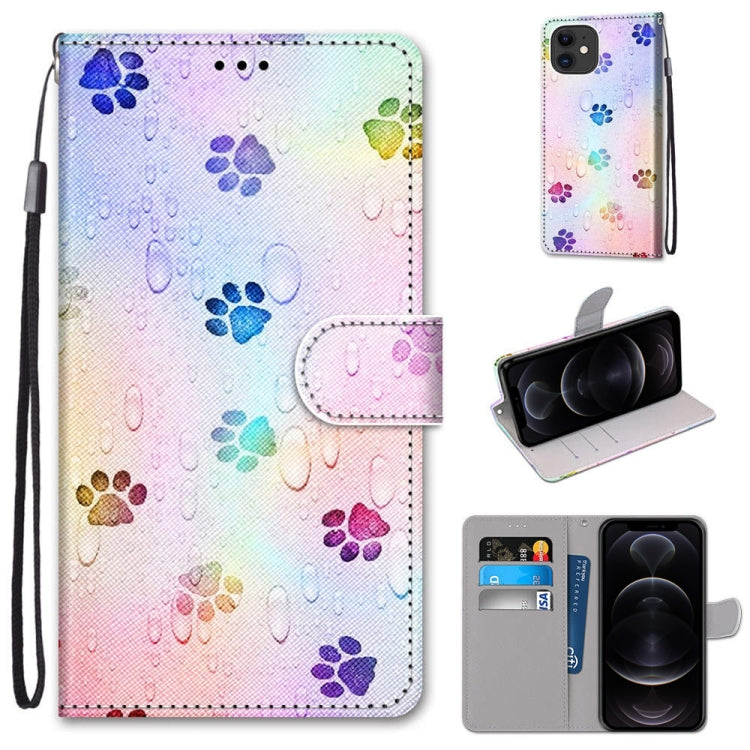 Coloured Drawing Cross Texture Horizontal Flip PU Leather Case with Holder & Card Slots & Wallet & Lanyard, For iPhone 12 / 12 Pro Coloured Drawing Cross Texture Horizontal Flip PU Leather Case with Holder & Card Slots & Wallet & Lanyard, For iPhone 12 / 12 Pro
