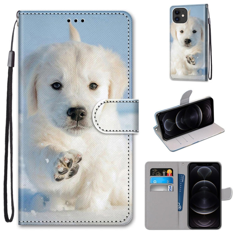 Coloured Drawing Cross Texture Horizontal Flip PU Leather Case with Holder & Card Slots & Wallet & Lanyard, For iPhone 12 / 12 Pro Coloured Drawing Cross Texture Horizontal Flip PU Leather Case with Holder & Card Slots & Wallet & Lanyard, For iPhone 12 / 12 Pro
