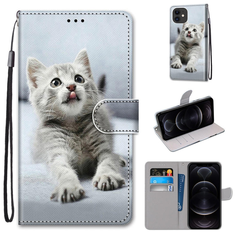 Coloured Drawing Cross Texture Horizontal Flip PU Leather Case with Holder & Card Slots & Wallet & Lanyard, For iPhone 12 / 12 Pro Coloured Drawing Cross Texture Horizontal Flip PU Leather Case with Holder & Card Slots & Wallet & Lanyard, For iPhone 12 / 12 Pro