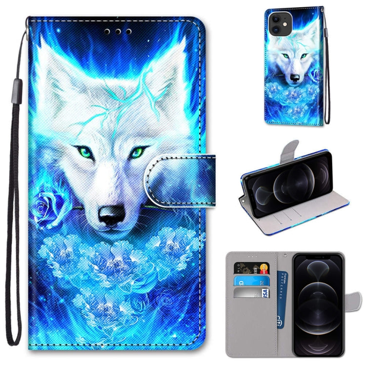 Coloured Drawing Cross Texture Horizontal Flip PU Leather Case with Holder & Card Slots & Wallet & Lanyard, For iPhone 12 / 12 Pro Coloured Drawing Cross Texture Horizontal Flip PU Leather Case with Holder & Card Slots & Wallet & Lanyard, For iPhone 12 / 12 Pro
