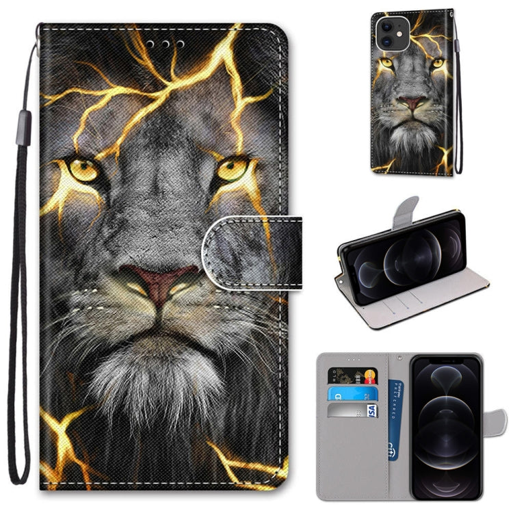 Coloured Drawing Cross Texture Horizontal Flip PU Leather Case with Holder & Card Slots & Wallet & Lanyard, For iPhone 12 / 12 Pro Coloured Drawing Cross Texture Horizontal Flip PU Leather Case with Holder & Card Slots & Wallet & Lanyard, For iPhone 12 / 12 Pro