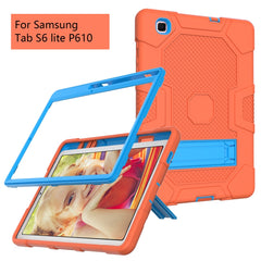 Contrast Color Robot Shockproof Silicone + PC Protective Case with Holder, For Samsung Galaxy Tab S6 Lite P610, For iPad 9.7 (2018 / 2017), For iPad Air 2022 / 2020 10.9 inch
