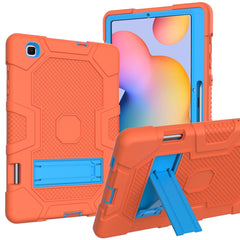 Contrast Color Robot Shockproof Silicone + PC Protective Case with Holder, For Samsung Galaxy Tab S6 Lite P610, For iPad 9.7 (2018 / 2017), For iPad Air 2022 / 2020 10.9 inch