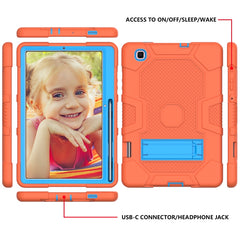 Contrast Color Robot Shockproof Silicone + PC Protective Case with Holder, For Samsung Galaxy Tab S6 Lite P610, For iPad 9.7 (2018 / 2017), For iPad Air 2022 / 2020 10.9 inch