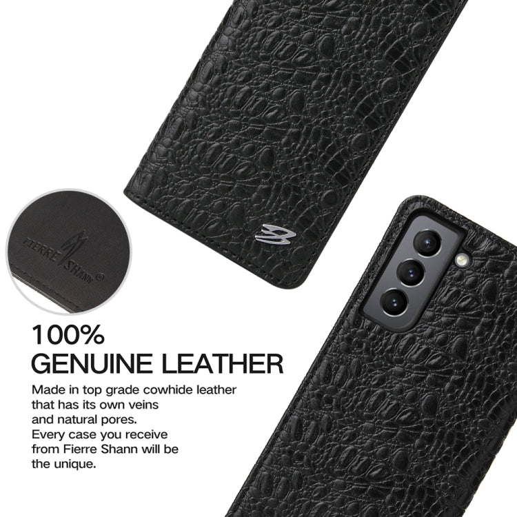 Fierre Shann Crocodile Texture Magnetic Horizontal Flip Genuine Leather Case with Holder & Card Slot, For Samsung Galaxy S21 5G, For Samsung Galaxy S21+ 5G, For Samsung Galaxy S21 Ultra 5G Fierre Shann Crocodile Texture Magnetic Horizontal Flip Genuine Leather Case with Holder & Card Slot, For Samsung Galaxy S21 5G, For Samsung Galaxy S21+ 5G, For Samsung Galaxy S21 Ultra 5G