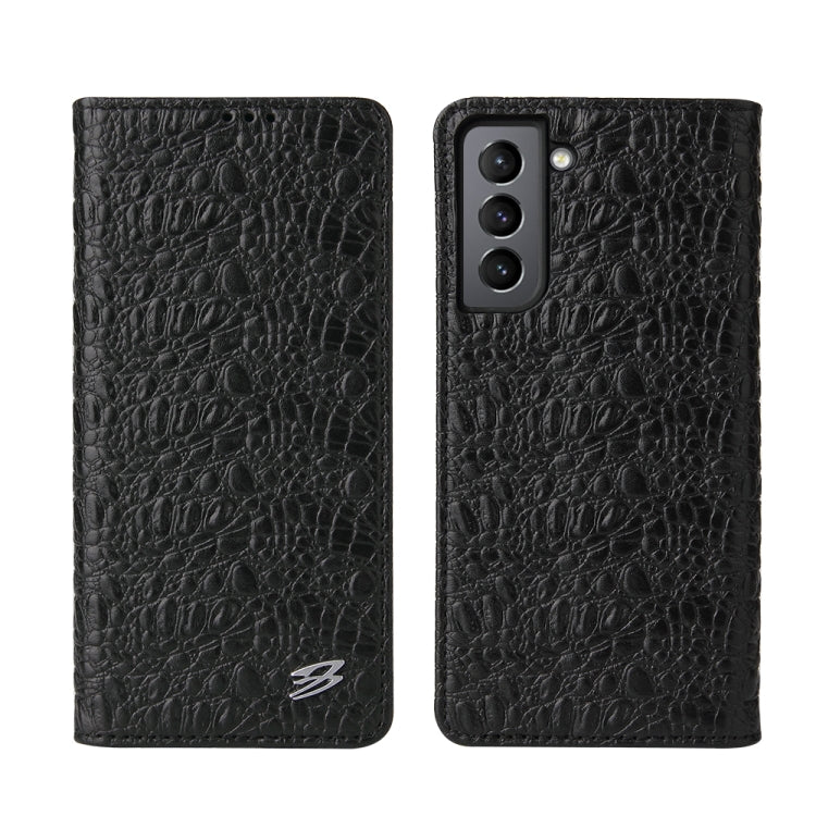 Fierre Shann Crocodile Texture Magnetic Horizontal Flip Genuine Leather Case with Holder & Card Slot, For Samsung Galaxy S21 5G, For Samsung Galaxy S21+ 5G, For Samsung Galaxy S21 Ultra 5G Fierre Shann Crocodile Texture Magnetic Horizontal Flip Genuine Leather Case with Holder & Card Slot, For Samsung Galaxy S21 5G, For Samsung Galaxy S21+ 5G, For Samsung Galaxy S21 Ultra 5G