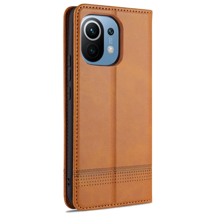 AZNS Magnetic Calf Texture Horizontal Flip Leather Case with Card Slots & Holder & Wallet, For Xiaomi Mi 11 AZNS Magnetic Calf Texture Horizontal Flip Leather Case with Card Slots & Holder & Wallet, For Xiaomi Mi 11
