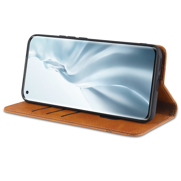 AZNS Magnetic Calf Texture Horizontal Flip Leather Case with Card Slots & Holder & Wallet, For Xiaomi Mi 11 AZNS Magnetic Calf Texture Horizontal Flip Leather Case with Card Slots & Holder & Wallet, For Xiaomi Mi 11