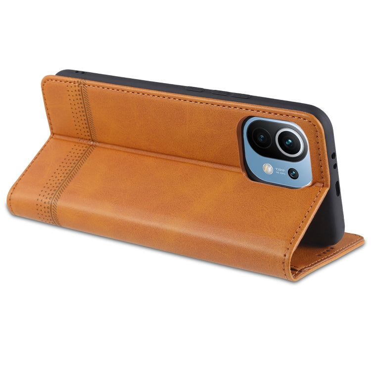 AZNS Magnetic Calf Texture Horizontal Flip Leather Case with Card Slots & Holder & Wallet, For Xiaomi Mi 11 AZNS Magnetic Calf Texture Horizontal Flip Leather Case with Card Slots & Holder & Wallet, For Xiaomi Mi 11