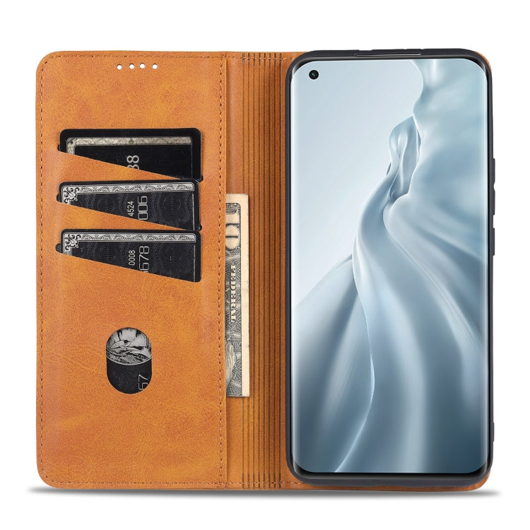 AZNS Magnetic Calf Texture Horizontal Flip Leather Case with Card Slots & Holder & Wallet, For Xiaomi Mi 11 AZNS Magnetic Calf Texture Horizontal Flip Leather Case with Card Slots & Holder & Wallet, For Xiaomi Mi 11