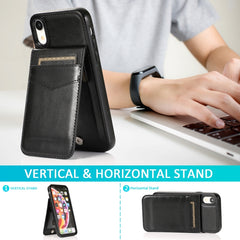 Solid Color PC + TPU Protective Case with Holder & Card Slots, For iPhone XR, For iPhone XS Max, For iPhone 11, For iPhone 11 Pro