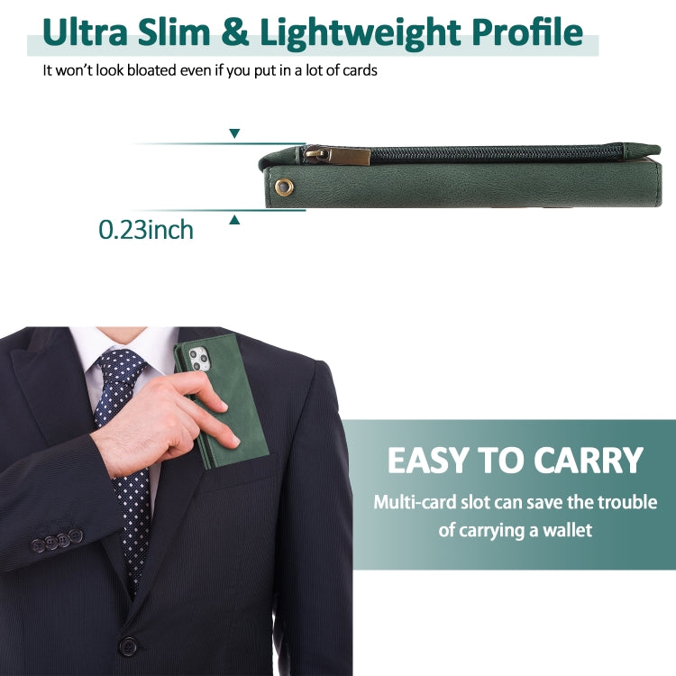 Hautfreundliche Crazy Horse Texture Zipper Wallet Bag Horizontal Flip Ledertasche mit Halter & Kartenfächern & Geldbörse & Umhängeband, für iPhone 12 Pro Max Hautfreundliche Crazy Horse Texture Zipper Wallet Bag Horizontal Flip Ledertasche mit Halter & Kartenfächern & Geldbörse & Umhängeband, für iPhone 12 Pro Max