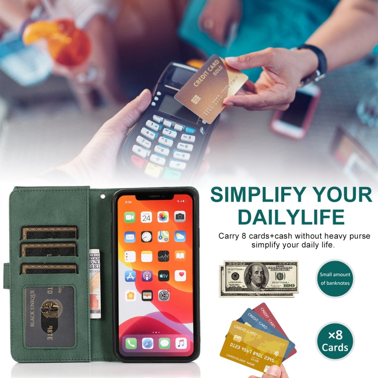 Hautfreundliche Crazy Horse Texture Zipper Wallet Bag Horizontal Flip Ledertasche mit Halter & Kartenfächern & Geldbörse & Umhängeband, für iPhone 12 Pro Max Hautfreundliche Crazy Horse Texture Zipper Wallet Bag Horizontal Flip Ledertasche mit Halter & Kartenfächern & Geldbörse & Umhängeband, für iPhone 12 Pro Max