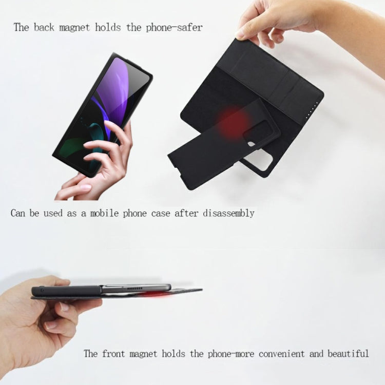 For Samsung Galaxy Z Fold2 5G Detachable Split Horizontal Flip Leather Case with Card Slots & Detachable Back Cover For Samsung Galaxy Z Fold2 5G Detachable Split Horizontal Flip Leather Case with Card Slots & Detachable Back Cover