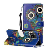 Oil Embossed Coloured Drawing Pattern Horizontal Flip PU Leather Case with Holder & Card Slots & Wallet