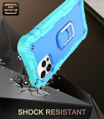 PC + Rubber 3-layers Shockproof Protective Case with Rotating Holder, For iPhone 12 Mini, For iPhone 12 / 12 Pro