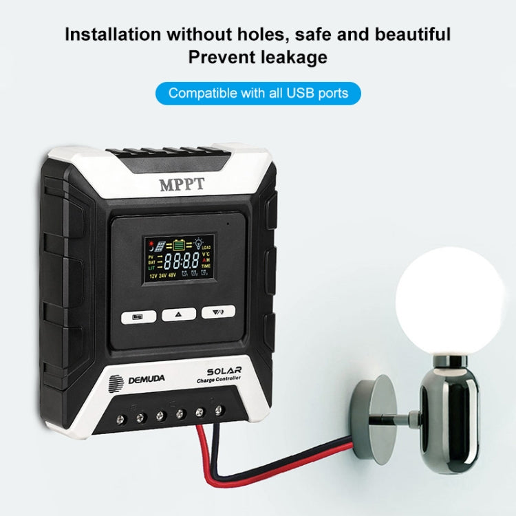 MPPT Solar Controller 12V / 24V / 48V Automatic Identification Charging Controller with Dual USB Output MPPT Solar Controller 12V / 24V / 48V Automatic Identification Charging Controller with Dual USB Output