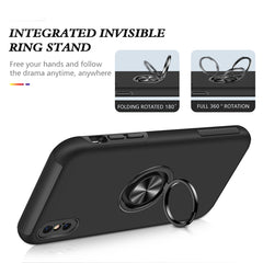 PC + TPU Shockproof Magnetic Protective Case with Invisible Ring Holder, For iPhone XS / X, For iPhone XR, For iPhone XS Max, For iPhone 11