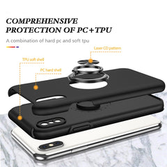 PC + TPU Shockproof Magnetic Protective Case with Invisible Ring Holder, For iPhone XS / X, For iPhone XR, For iPhone XS Max, For iPhone 11