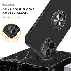 PC + TPU Shockproof Magnetic Protective Case with Invisible Ring Holder, For iPhone 12 Pro, For iPhone 12 Pro Max