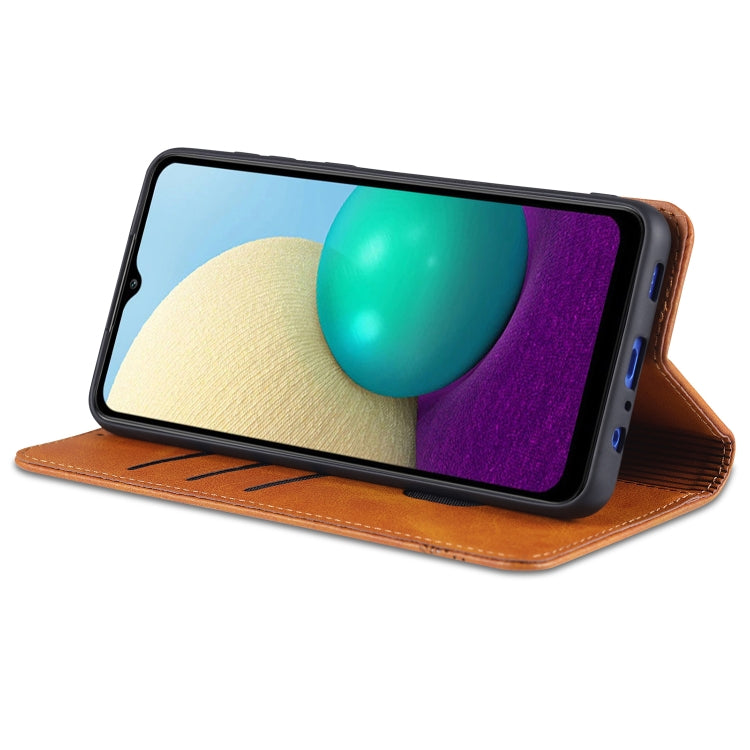 AZNS Magnetic Calf Texture Horizontal Flip Leather Case with Card Slots & Holder & Wallet, For Samsung Galaxy A02 AZNS Magnetic Calf Texture Horizontal Flip Leather Case with Card Slots & Holder & Wallet, For Samsung Galaxy A02