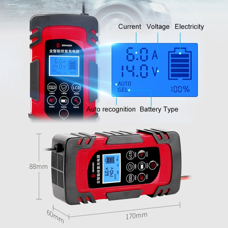 DEMUDA DC-80 Car Battery Charger 12V/24V Intelligent Pulse Repair Type Lead-acid Battery DEMUDA DC-80 Car Battery Charger 12V/24V Intelligent Pulse Repair Type Lead-acid Battery