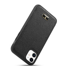 Fierre Shann Leather Texture Phone Back Cover Case, For iPhone 11 Pro, For iPhone 11 Pro Max, For iPhone 12 mini, For iPhone 12 / 12 Pro, For iPhone 12 Pro Max