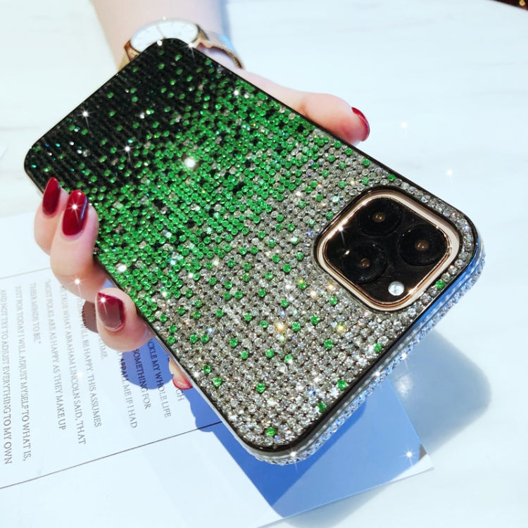 PC + Crystal Diamond Tri-Color Gradient Protective Case, For iPhone 11 Pro, For iPhone 11, For iPhone 11 Pro Max PC + Crystal Diamond Tri-Color Gradient Protective Case, For iPhone 11 Pro, For iPhone 11, For iPhone 11 Pro Max