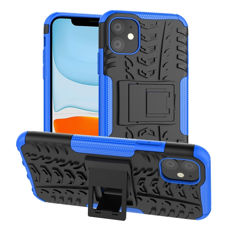 Tire Texture TPU + PC Shockproof Case with Holder, For iPhone 11 Pro, For iPhone 11 Tire Texture TPU + PC Shockproof Case with Holder, For iPhone 11 Pro, For iPhone 11