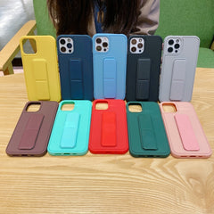Estuche colorido a prueba de golpes de TPU + PC con soporte para correa de muñeca, para iPhone 11, para iPhone 11 Pro, para iPhone 11 Pro Max
