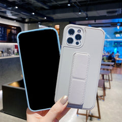 Estuche colorido a prueba de golpes de TPU + PC con soporte para correa de muñeca, para iPhone 11, para iPhone 11 Pro, para iPhone 11 Pro Max
