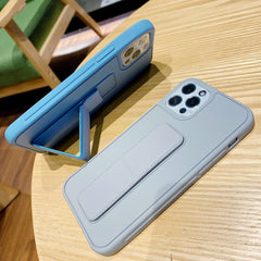 Estuche colorido a prueba de golpes de TPU + PC con soporte para correa de muñeca, para iPhone 11, para iPhone 11 Pro, para iPhone 11 Pro Max