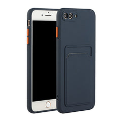 Stoßfeste TPU-Schutzhülle mit Kartensteckplatz-Design, für iPhone 8 & 7, für iPhone 8 Plus & 7 Plus