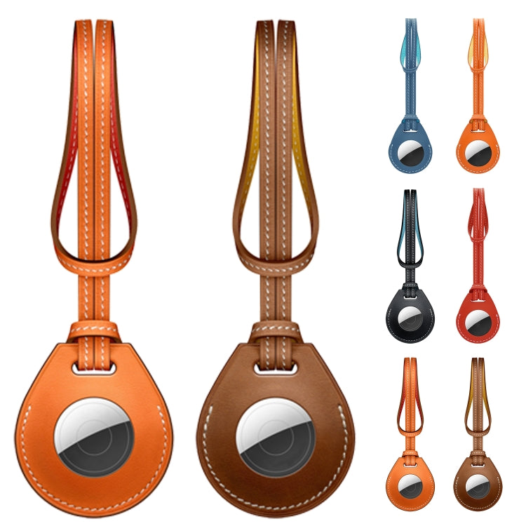 Shockproof Anti-scratch Leather Protective Case Cover with Hang Loop For AirTag, Bag Decoration Accessories, Keychain Shockproof Anti-scratch Leather Protective Case Cover with Hang Loop For AirTag, Bag Decoration Accessories, Keychain