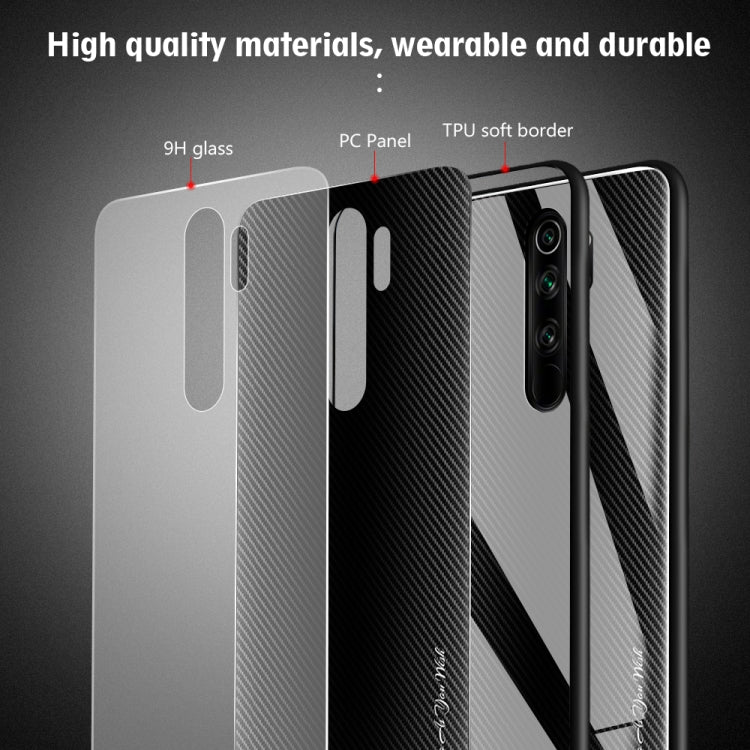 Carbon Fiber Texture Gradient Color Glass Case, For Xiaomi Redmi Note 8 Pro, For Xiaomi Redmi Note 8, For iPhone 11 Pro Max, For iPhone 11 Carbon Fiber Texture Gradient Color Glass Case, For Xiaomi Redmi Note 8 Pro, For Xiaomi Redmi Note 8, For iPhone 11 Pro Max, For iPhone 11