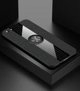 XINLI Stitching Cloth Textue Shockproof TPU Protective Case with Ring Holder