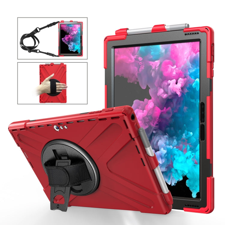 Shockproof Colorful Silicone + PC Protective Case with Holder & Hand Strap & Pen Slot Shockproof Colorful Silicone + PC Protective Case with Holder & Hand Strap & Pen Slot
