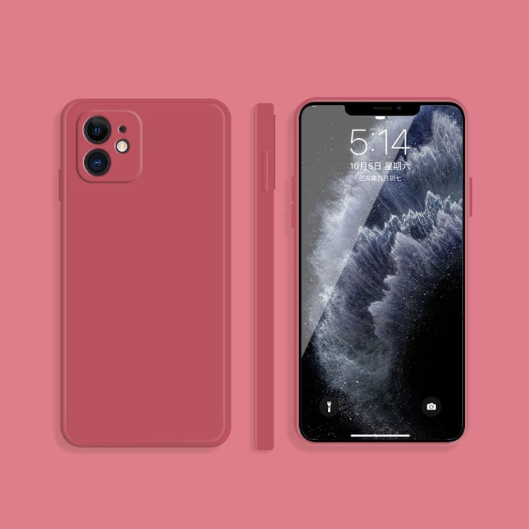 Solid Color Imitation Liquid Silicone Straight Edge Dropproof Full Coverage Protective Case, For iPhone 12 mini, For iPhone 12 Solid Color Imitation Liquid Silicone Straight Edge Dropproof Full Coverage Protective Case, For iPhone 12 mini, For iPhone 12