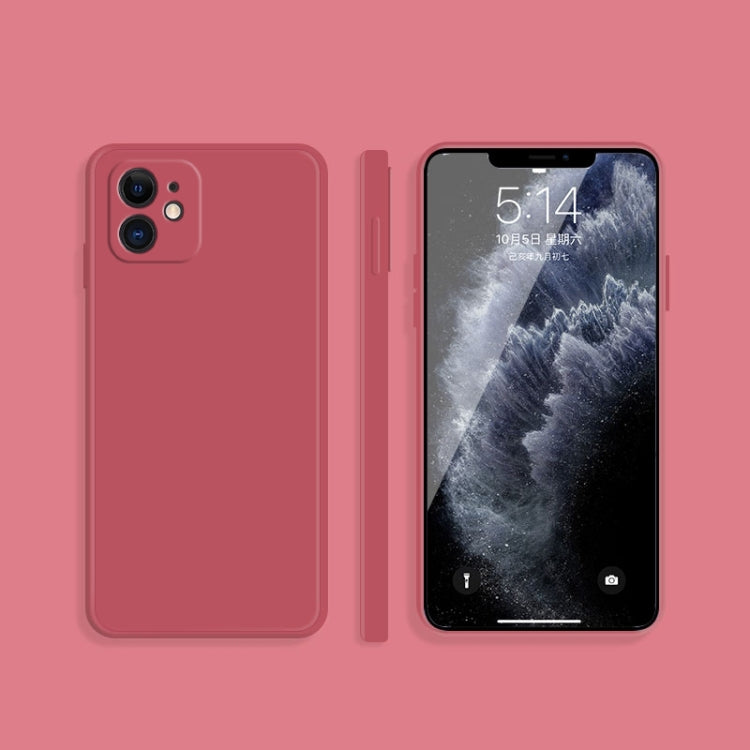 Solid Color Imitation Liquid Silicone Straight Edge Dropproof Full Coverage Protective Case, For iPhone 12 mini, For iPhone 12 Solid Color Imitation Liquid Silicone Straight Edge Dropproof Full Coverage Protective Case, For iPhone 12 mini, For iPhone 12