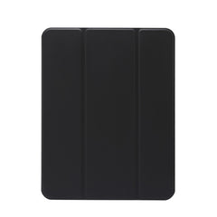 Funda de piel sintética transparente con tapa horizontal, tres pliegues, con textura de piel prensada eléctrica, a prueba de golpes, con soporte, ranura para bolígrafo y función de suspensión/activación, para iPad Pro 11 (2021)