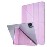 Silk Texture Horizontal Deformation Flip Leather Case with Holder