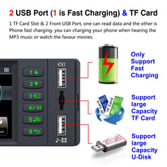 P4020 3.8 inch Universal Car Radio Receiver MP5 Player, Support FM & Bluetooth & TF Card with Remote Control