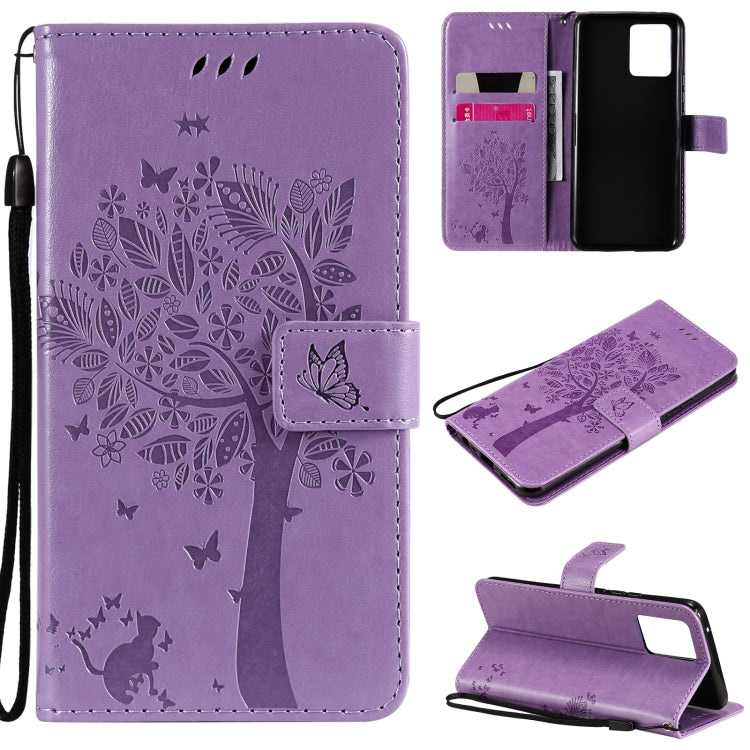 Tree & Cat Pattern Pressed Printing Horizontal Flip PU Leather Case with Holder & Card Slots & Wallet & Lanyard, For OPPO Realme 8 4G / Realme 8 Pro 4G, For OPPO Realme V13 5G / Realme 8 5G Tree & Cat Pattern Pressed Printing Horizontal Flip PU Leather Case with Holder & Card Slots & Wallet & Lanyard, For OPPO Realme 8 4G / Realme 8 Pro 4G, For OPPO Realme V13 5G / Realme 8 5G