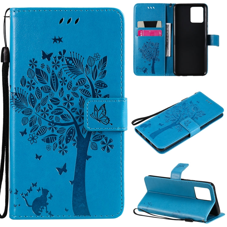 Tree & Cat Pattern Pressed Printing Horizontal Flip PU Leather Case with Holder & Card Slots & Wallet & Lanyard, For OPPO Realme 8 4G / Realme 8 Pro 4G, For OPPO Realme V13 5G / Realme 8 5G Tree & Cat Pattern Pressed Printing Horizontal Flip PU Leather Case with Holder & Card Slots & Wallet & Lanyard, For OPPO Realme 8 4G / Realme 8 Pro 4G, For OPPO Realme V13 5G / Realme 8 5G
