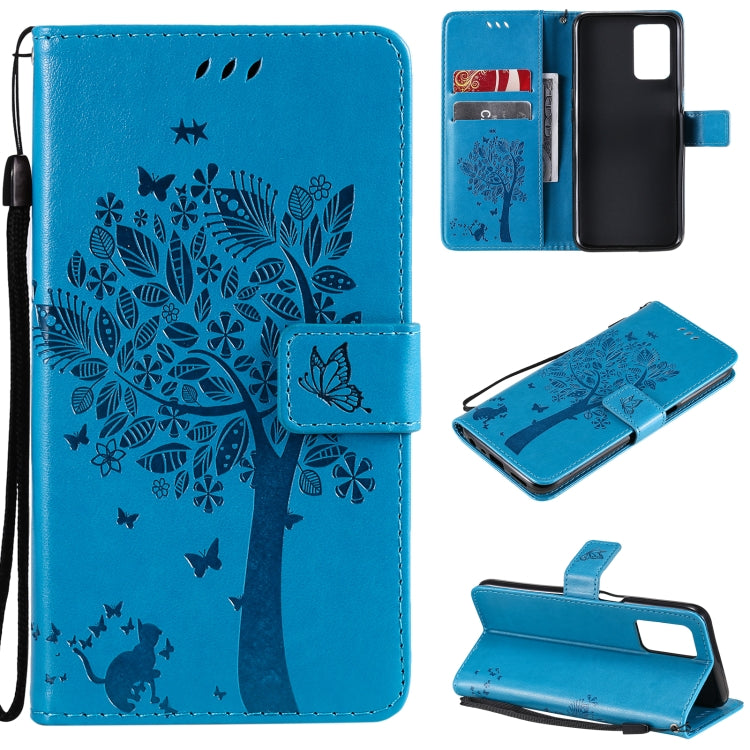 Tree & Cat Pattern Pressed Printing Horizontal Flip PU Leather Case with Holder & Card Slots & Wallet & Lanyard, For OPPO Realme 8 4G / Realme 8 Pro 4G, For OPPO Realme V13 5G / Realme 8 5G Tree & Cat Pattern Pressed Printing Horizontal Flip PU Leather Case with Holder & Card Slots & Wallet & Lanyard, For OPPO Realme 8 4G / Realme 8 Pro 4G, For OPPO Realme V13 5G / Realme 8 5G